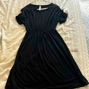 Vanilla Bay Black T-Shirt Dress